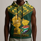 Custom South Africa Rugby Sleeveless Zip Hoodie - Go Bokke Champion, World Cup - African Pride