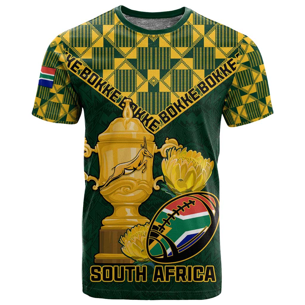 Custom South Africa Rugby T shirt - Go Bokke Champion, World Cup