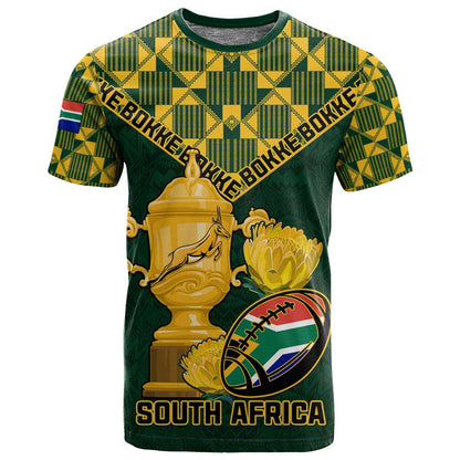 Custom South Africa Rugby T shirt - Go Bokke Champion, World Cup
