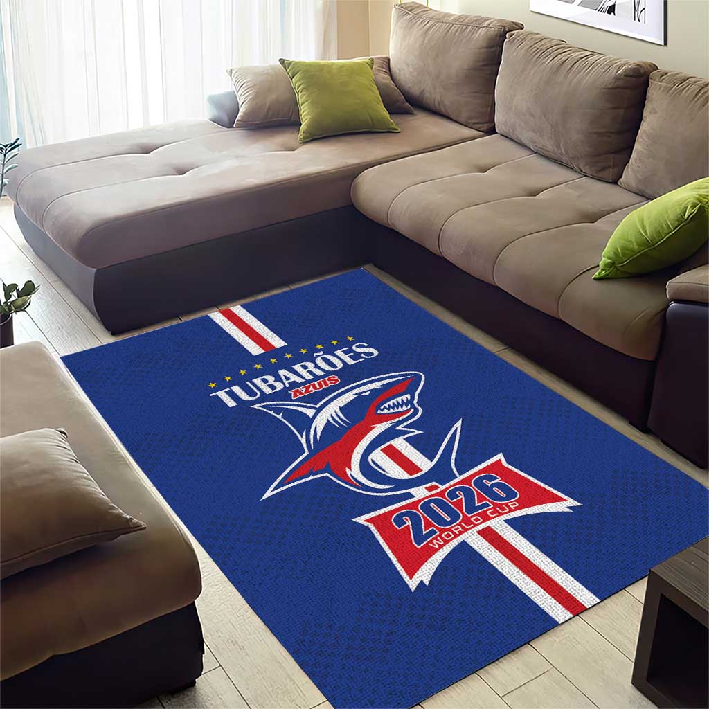 Cape Verde 2026 Football Area Rug Blue Sharks WC Debut - African Pride