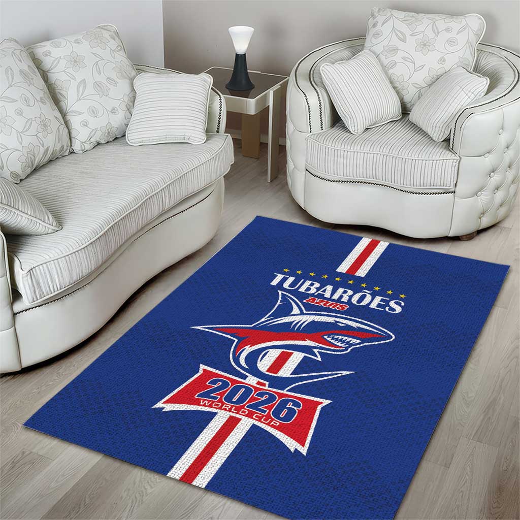 Cape Verde 2026 Football Area Rug Blue Sharks WC Debut - African Pride