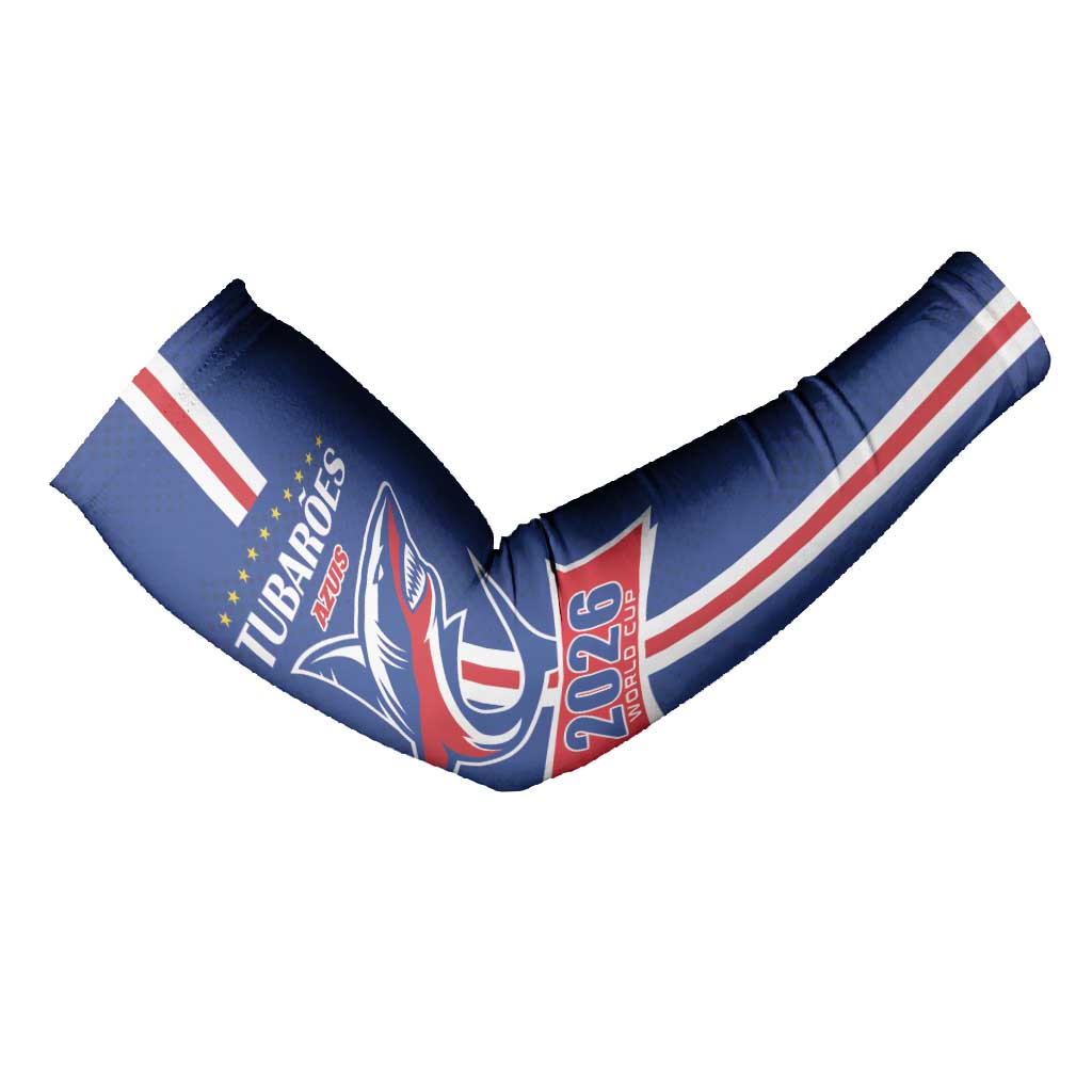 Custom Cape Verde 2026 Football Arm Sleeves Blue Sharks WC Debut