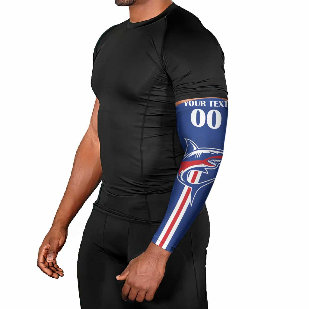 Custom Cape Verde 2026 Football Arm Sleeves Blue Sharks WC Debut