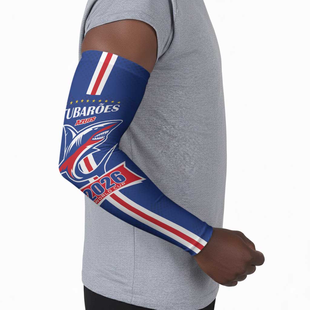 Custom Cape Verde 2026 Football Arm Sleeves Blue Sharks WC Debut