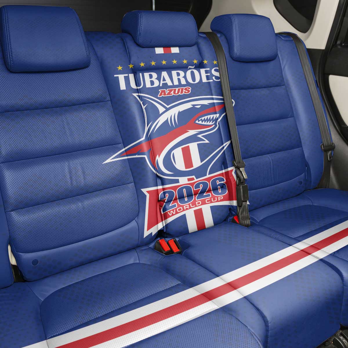 Cape Verde 2026 Football Back Car Seat Cover Blue Sharks WC Debut - African Pride