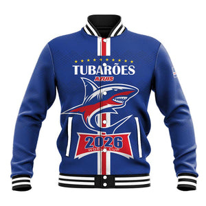 Custom Cape Verde 2026 Football Baseball Jacket Blue Sharks WC Debut - African Pride