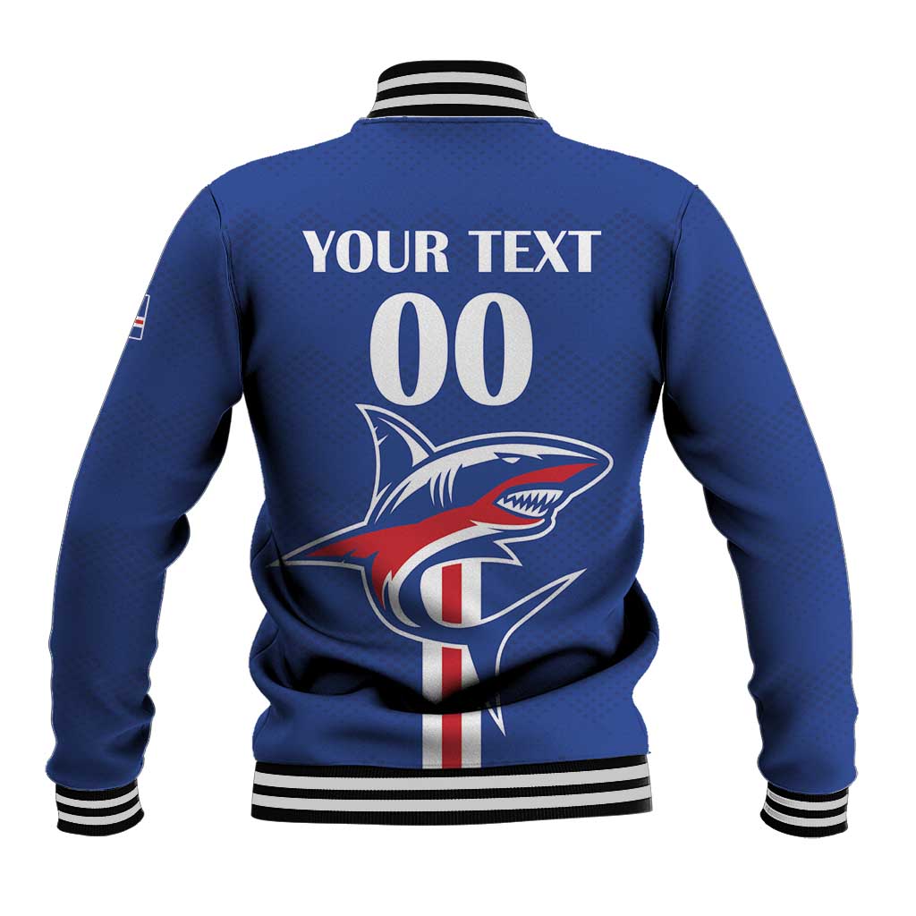 Custom Cape Verde 2026 Football Baseball Jacket Blue Sharks WC Debut - African Pride