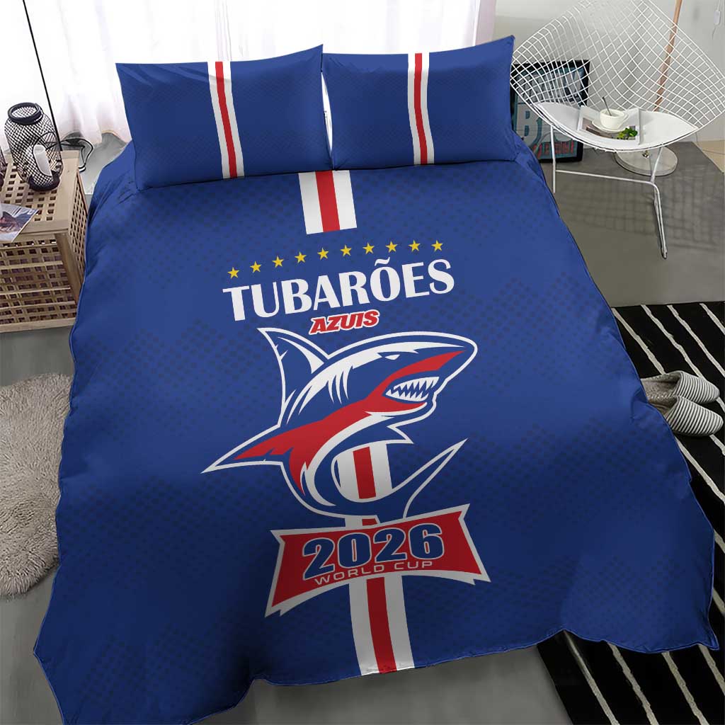 Cape Verde 2026 Football Bedding Set Blue Sharks WC Debut - African Pride