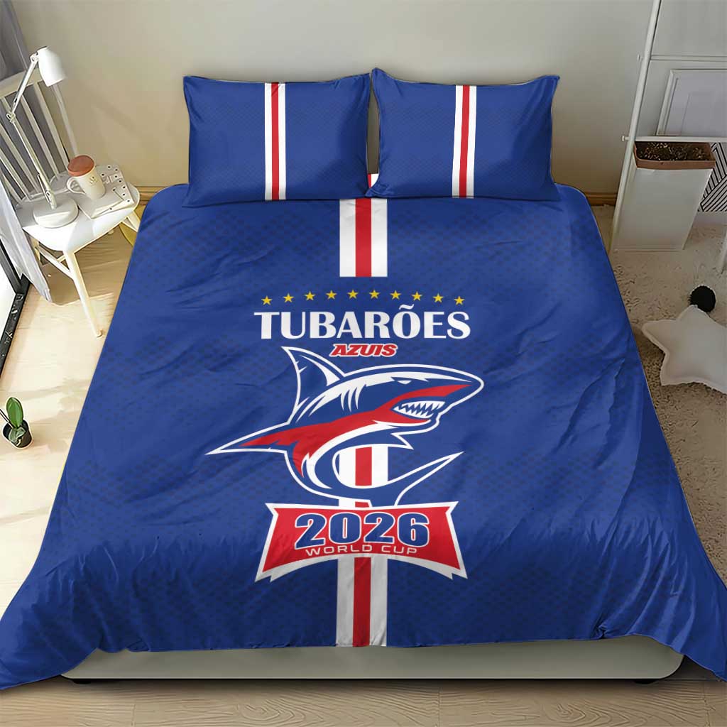 Cape Verde 2026 Football Bedding Set Blue Sharks WC Debut - African Pride
