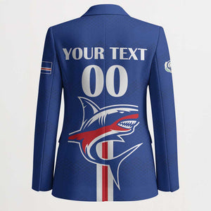 Custom Cape Verde 2026 Football Blazer Blue Sharks WC Debut