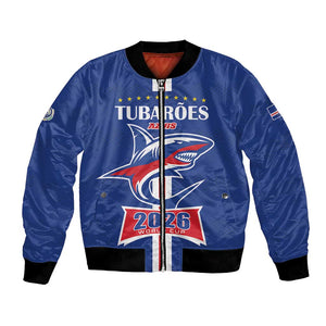 Custom Cape Verde 2026 Football Bomber Jacket Blue Sharks WC Debut - African Pride