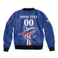 Custom Cape Verde 2026 Football Bomber Jacket Blue Sharks WC Debut - African Pride