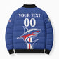 Custom Cape Verde 2026 Football Bomber Puffer Jacket Blue Sharks WC Debut