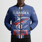 Custom Cape Verde 2026 Football Bomber Puffer Jacket Blue Sharks WC Debut