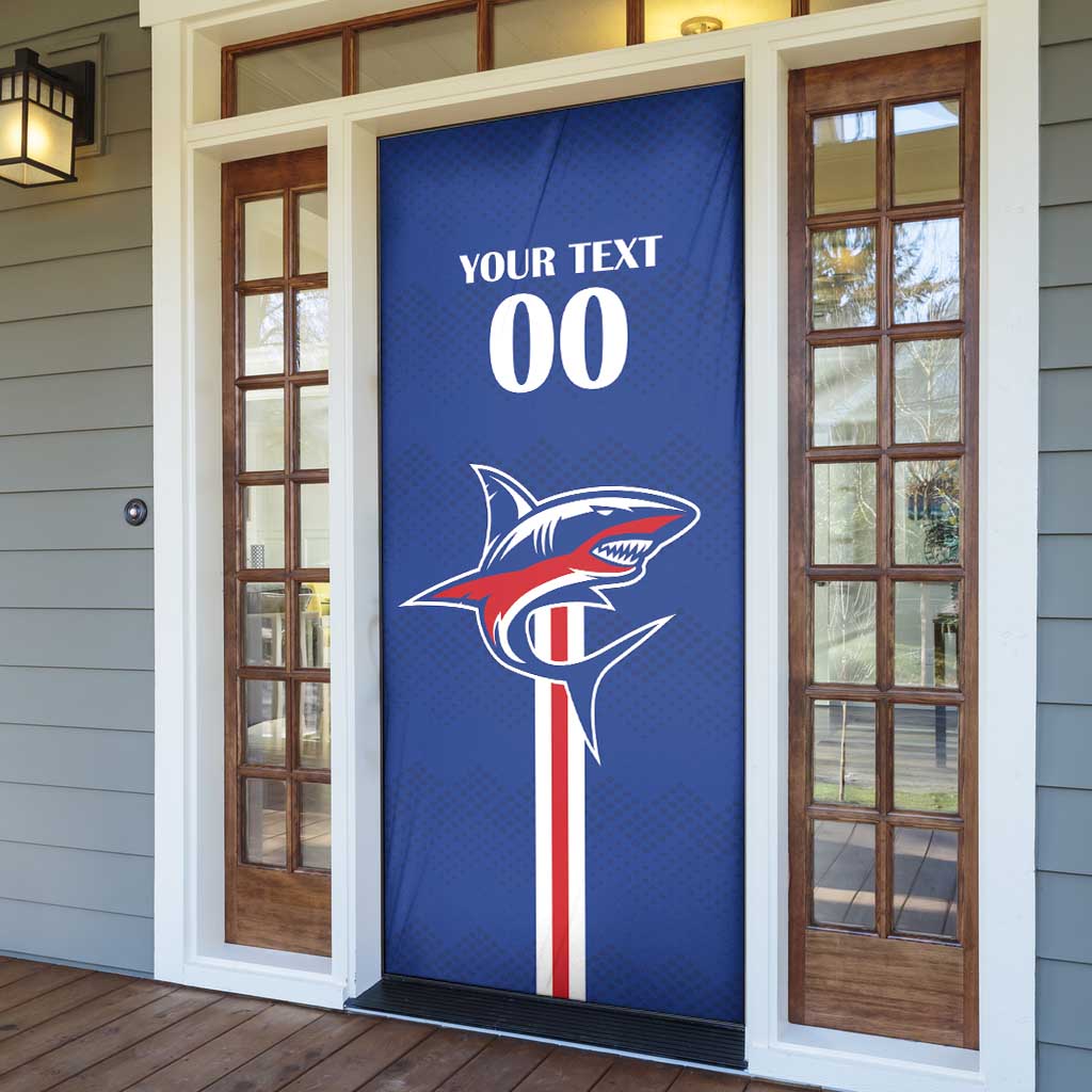 Custom Cape Verde 2026 Football Door Cover Blue Sharks WC Debut