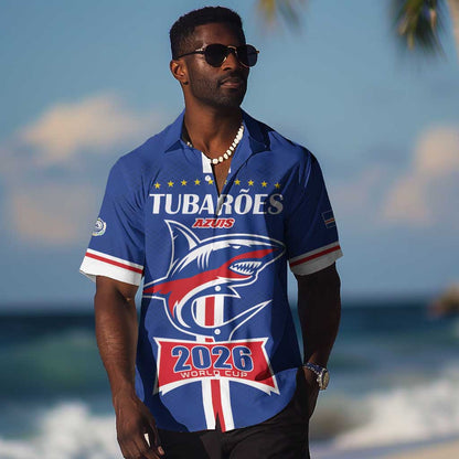 Custom Cape Verde 2026 Football Hawaiian Shirt Blue Sharks WC Debut - African Pride