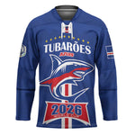 Custom Cape Verde 2026 Football Hockey Jersey Blue Sharks WC Debut