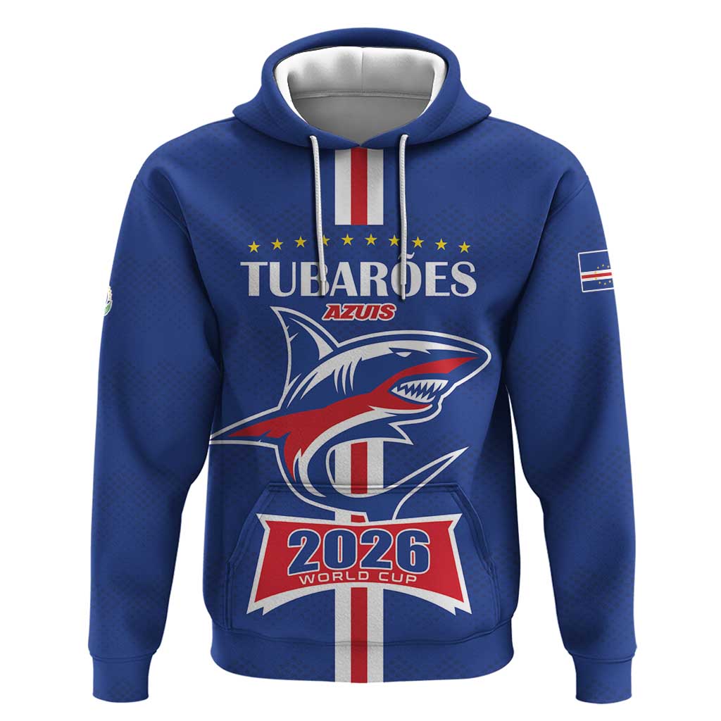 Custom Cape Verde 2026 Football Hoodie Blue Sharks WC Debut - African Pride