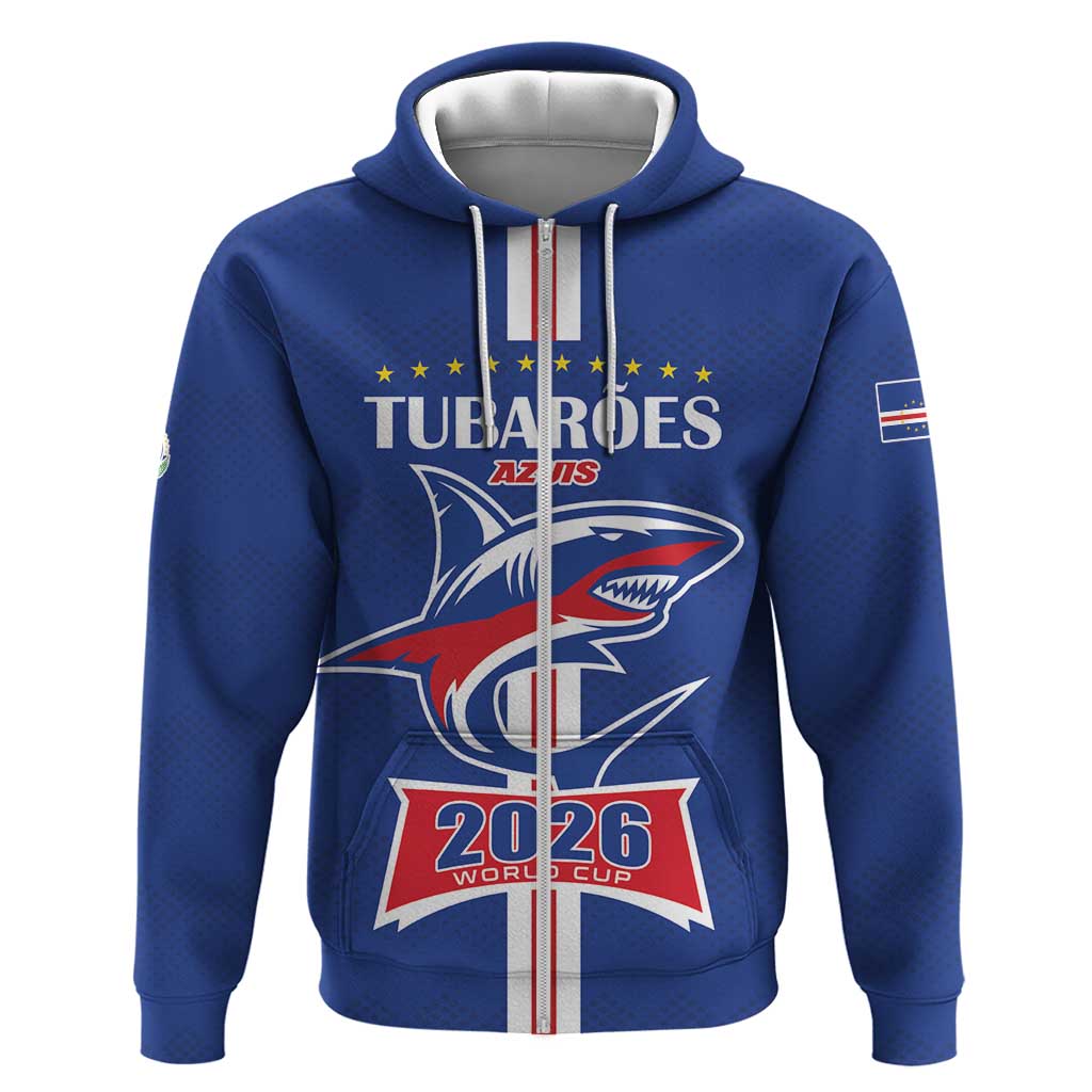 Custom Cape Verde 2026 Football Hoodie Blue Sharks WC Debut - African Pride