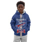 Custom Cape Verde 2026 Football Kid Hoodie Blue Sharks WC Debut - African Pride