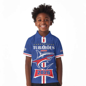 Custom Cape Verde 2026 Football Kid Polo Shirt Blue Sharks WC Debut - African Pride