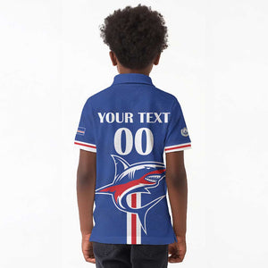 Custom Cape Verde 2026 Football Kid Polo Shirt Blue Sharks WC Debut - African Pride