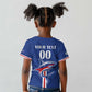 Custom Cape Verde 2026 Football Kid T shirt Blue Sharks WC Debut - African Pride