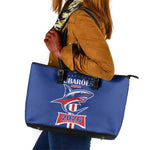 Cape Verde 2026 Football Leather Tote Bag Blue Sharks WC Debut - African Pride