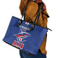 Cape Verde 2026 Football Leather Tote Bag Blue Sharks WC Debut - African Pride