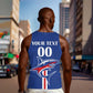 Custom Cape Verde 2026 Football Men Tank Top Blue Sharks WC Debut - African Pride