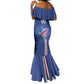 Custom Cape Verde 2026 Football Mermaid Dress Blue Sharks WC Debut - African Pride
