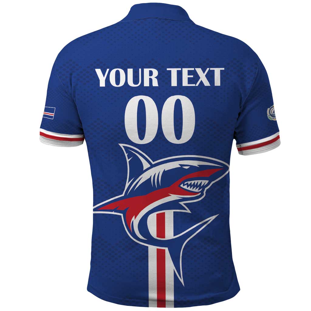 Custom Cape Verde 2026 Football Polo Shirt Blue Sharks WC Debut - African Pride