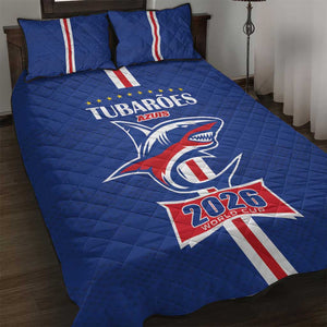 Cape Verde 2026 Football Quilt Bed Set Blue Sharks WC Debut - African Pride