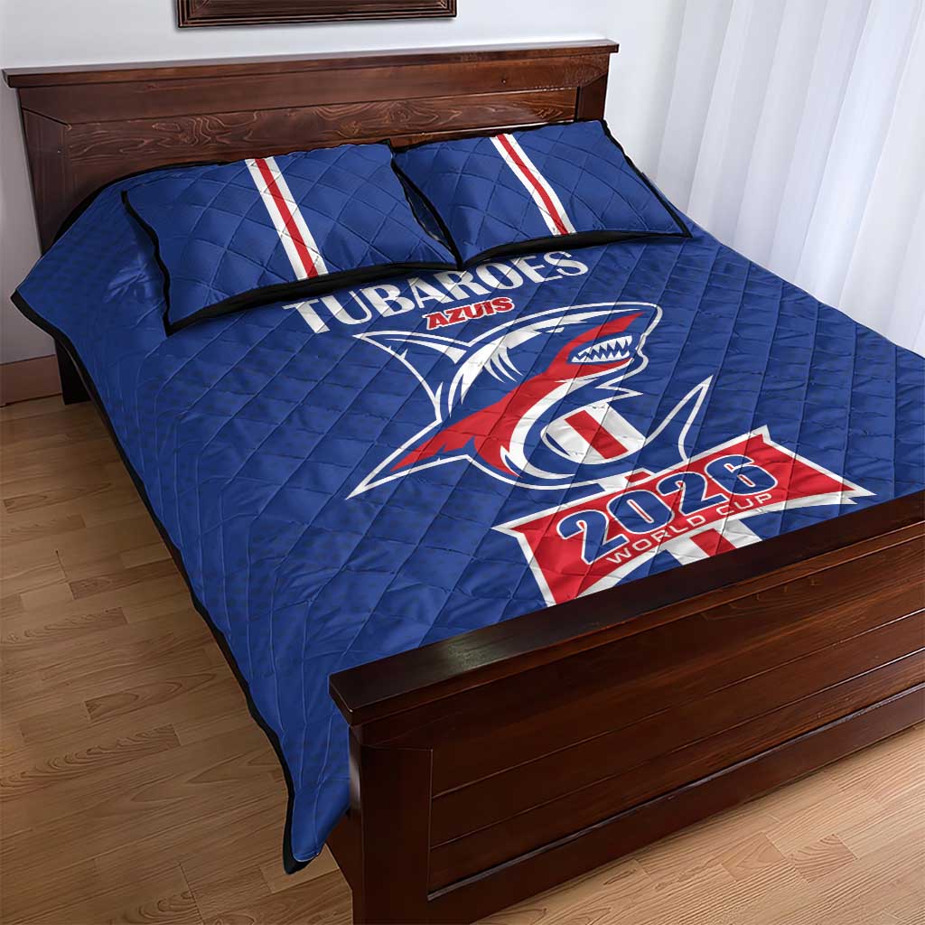 Cape Verde 2026 Football Quilt Bed Set Blue Sharks WC Debut - African Pride