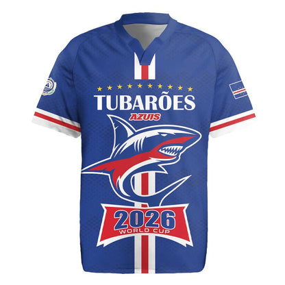 Custom Cape Verde 2026 Football Rugby Jersey Blue Sharks WC Debut - African Pride
