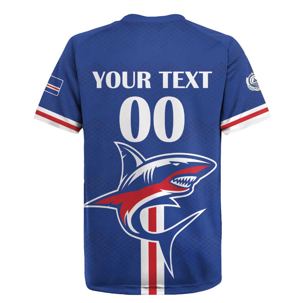 Custom Cape Verde 2026 Football Rugby Jersey Blue Sharks WC Debut - African Pride