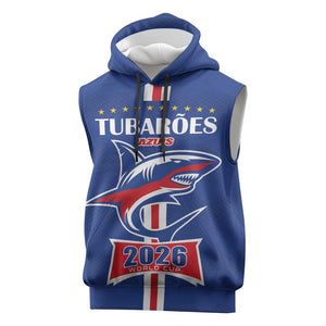 Custom Cape Verde 2026 Football Sleeveless Hoodie Blue Sharks WC Debut - African Pride