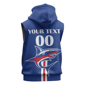 Custom Cape Verde 2026 Football Sleeveless Hoodie Blue Sharks WC Debut - African Pride