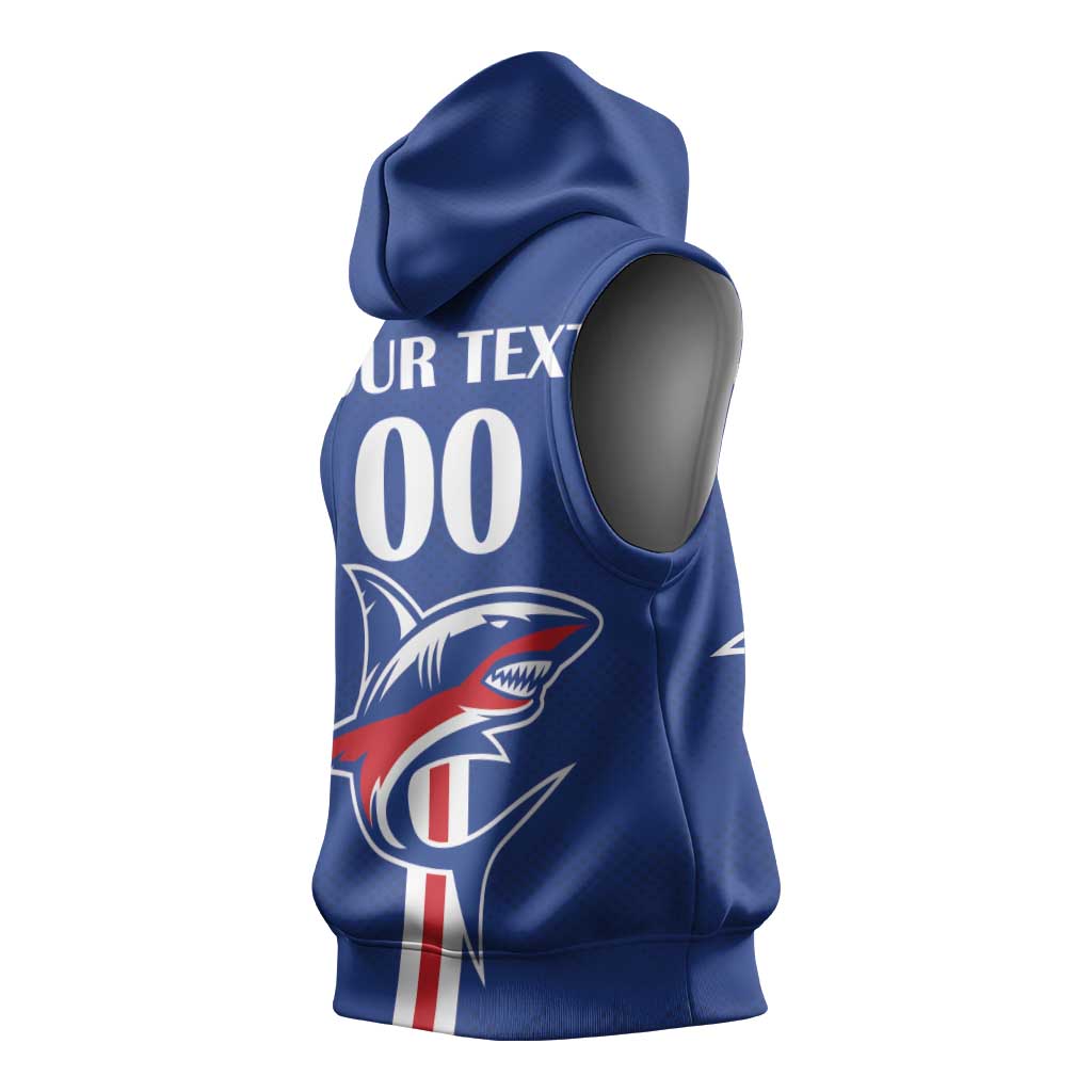 Custom Cape Verde 2026 Football Sleeveless Hoodie Blue Sharks WC Debut - African Pride