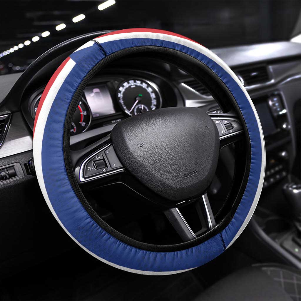 Cape Verde 2026 Football Steering Wheel Cover Blue Sharks WC Debut - African Pride