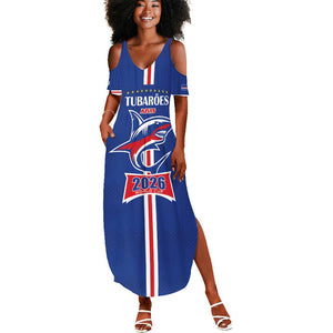 Custom Cape Verde 2026 Football Summer Maxi Dress Blue Sharks WC Debut - African Pride