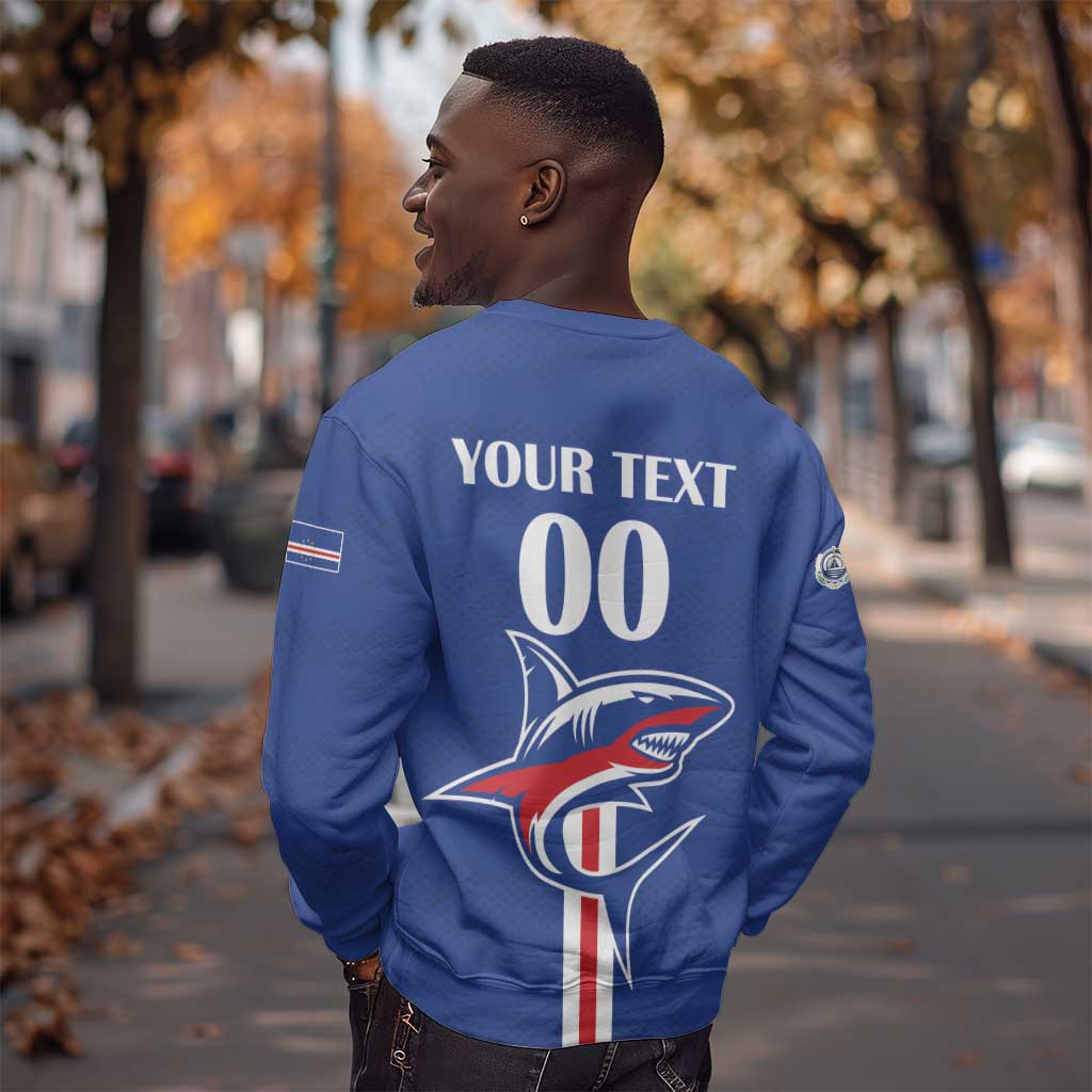 Custom Cape Verde 2026 Football Sweatshirt Blue Sharks WC Debut - African Pride