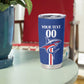 Custom Cape Verde 2026 Football Tumbler Cup Blue Sharks WC Debut - African Pride