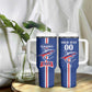 Custom Cape Verde 2026 Football Tumbler With Handle Blue Sharks WC Debut - African Pride