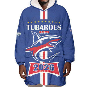Custom Cape Verde 2026 Football Wearable Blanket Hoodie Blue Sharks WC Debut - African Pride