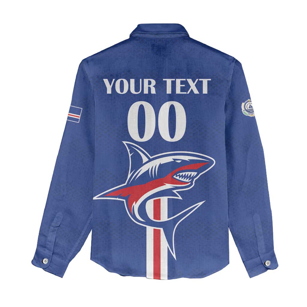 Custom Cape Verde 2026 Football Women Casual Shirt Blue Sharks WC Debut - African Pride