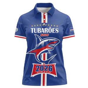 Custom Cape Verde 2026 Football Women Polo Shirt Blue Sharks WC Debut - African Pride