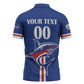 Custom Cape Verde 2026 Football Zipper Polo Shirt Blue Sharks WC Debut