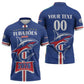Custom Cape Verde 2026 Football Zipper Polo Shirt Blue Sharks WC Debut