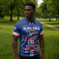 Custom Cape Verde 2026 Football Zipper Polo Shirt Blue Sharks WC Debut